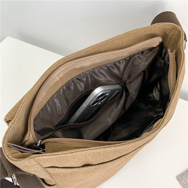 Multifunctional Messenger Bag with Adjustable Shoulder Strap Bowlift
