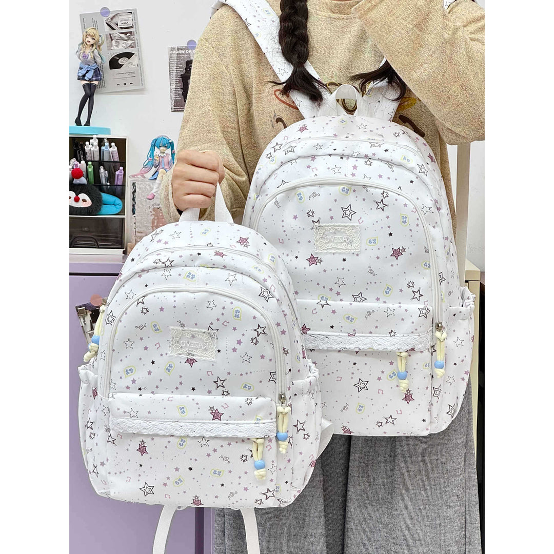 Cartoon-Themed Multi-Pocket Backpack Bowlift