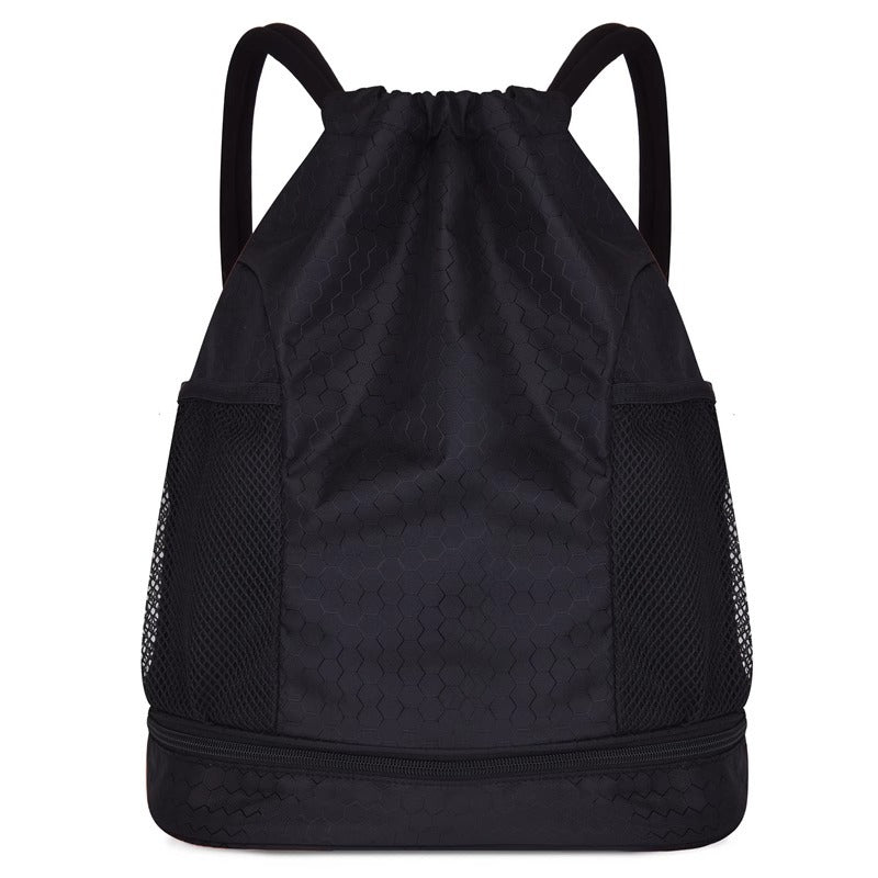 Lightweight Hexagonal Pattern Drawstring Backpack Bowlift