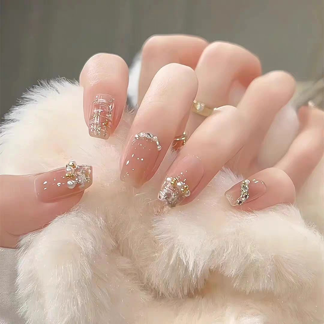 Artistic Floral Press-On Nail Set