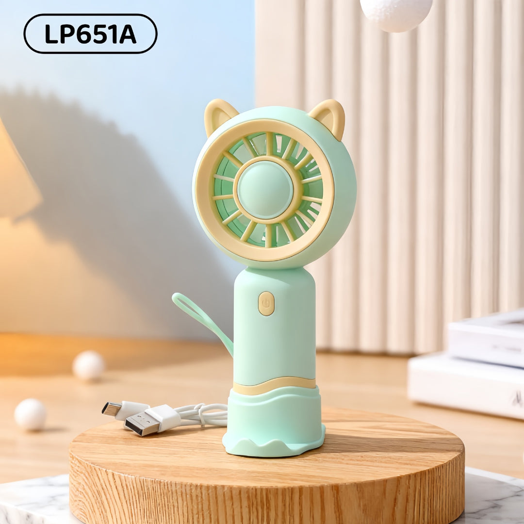 Women Portable USB Hand Fan with Cute Designs Bowlift