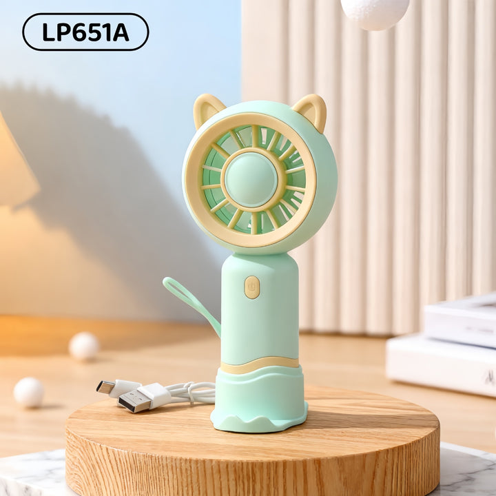 Women Portable USB Hand Fan with Cute Designs Bowlift