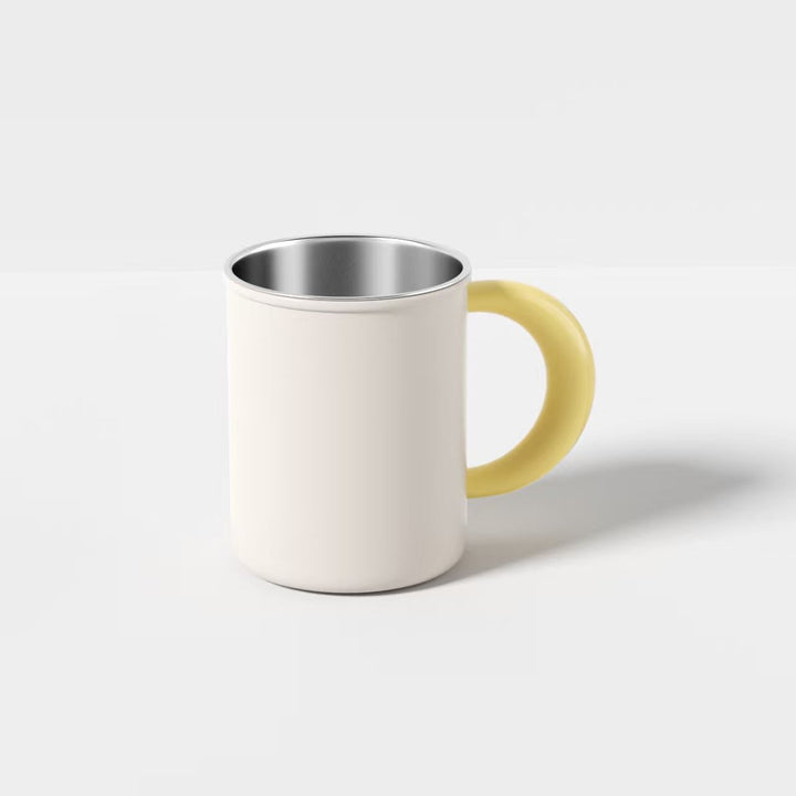 Stainless Steel Coffee and Tea Cup with Ergonomic Handle Bowlift