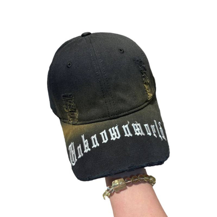 Men's Distressed Graphic Baseball Cap Bowlift