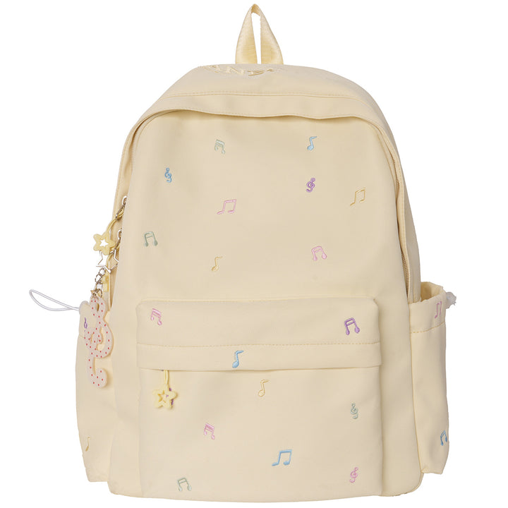 Musical-Themed Casual Backpack Bowlift