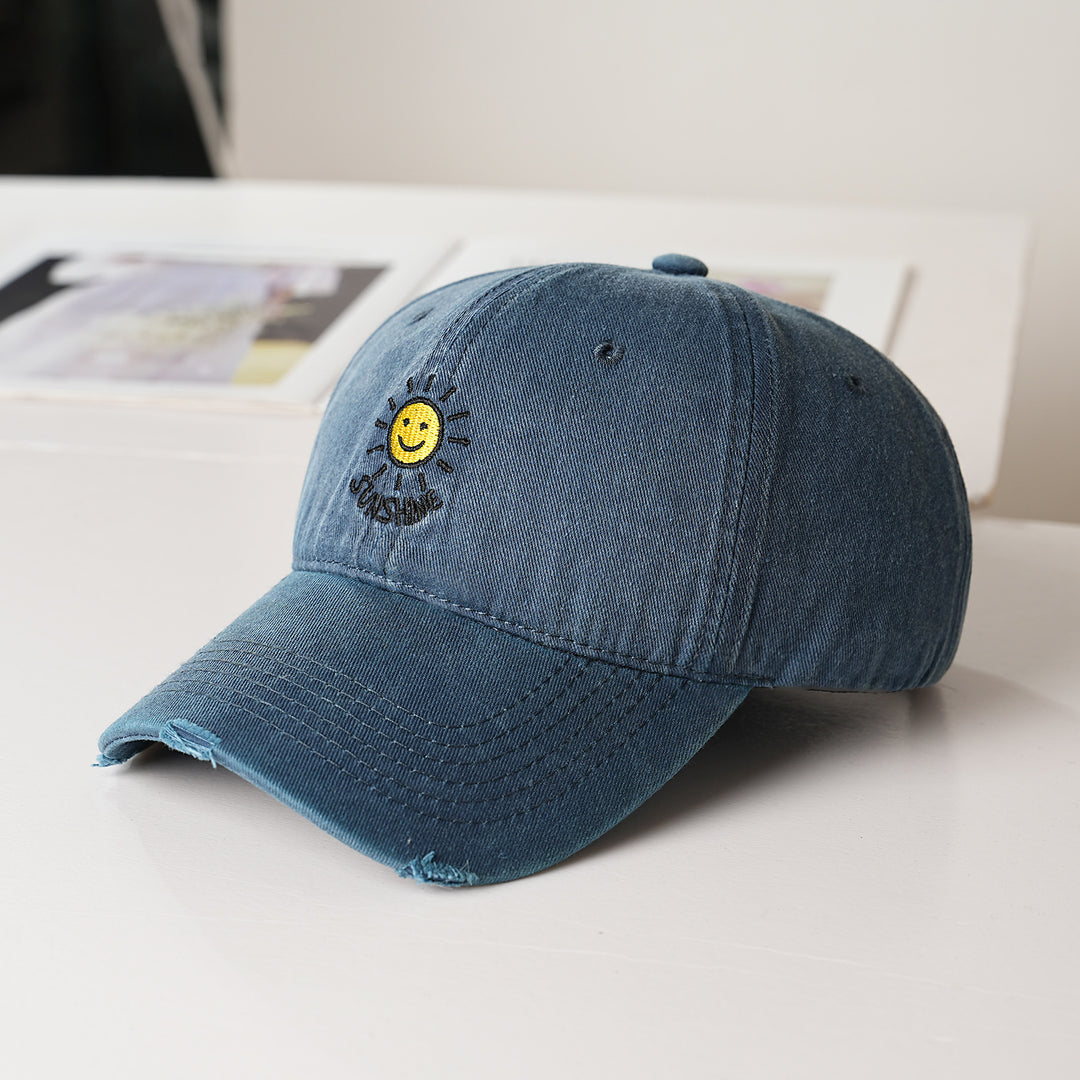 Women's sporty cotton cap with sun embroidery Bowlift