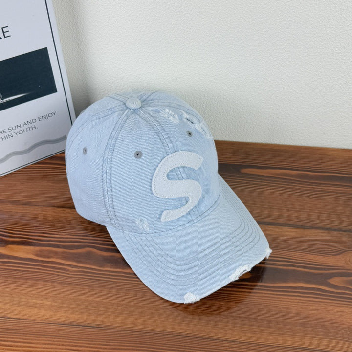 Women's Distressed Graphic Logo Baseball Cap Bowlift
