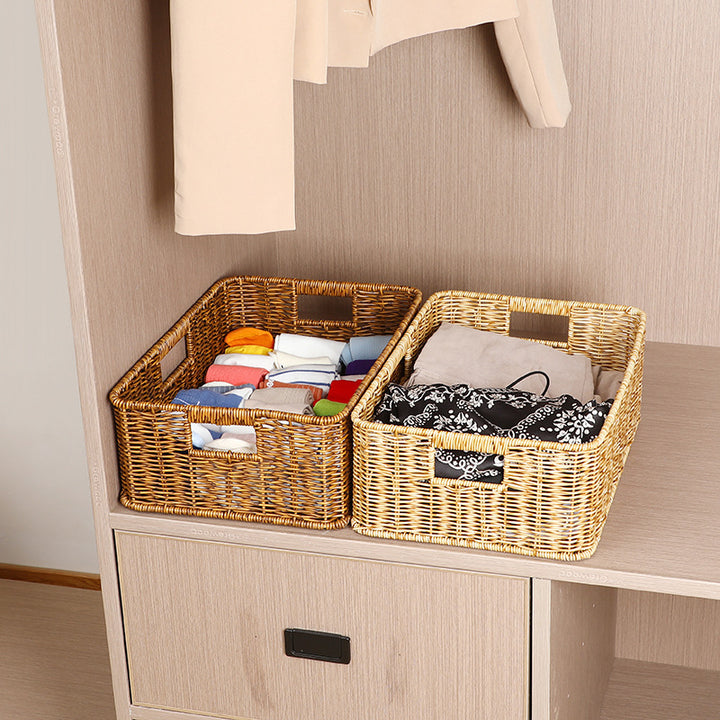 Handwoven Rustic Storage Basket Bowlift