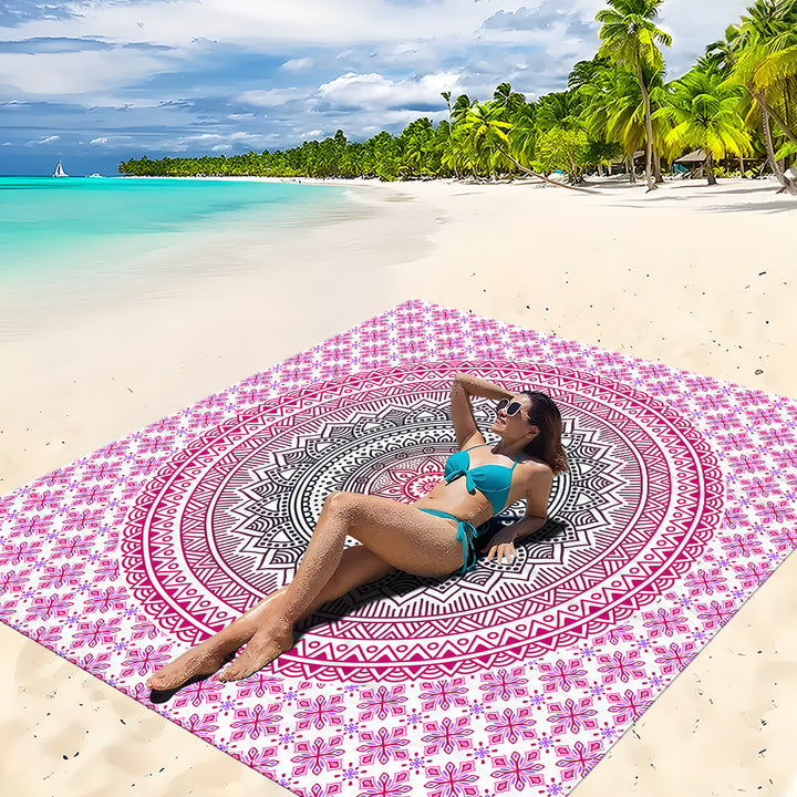 Mandala Design Beach Mat Bowlift
