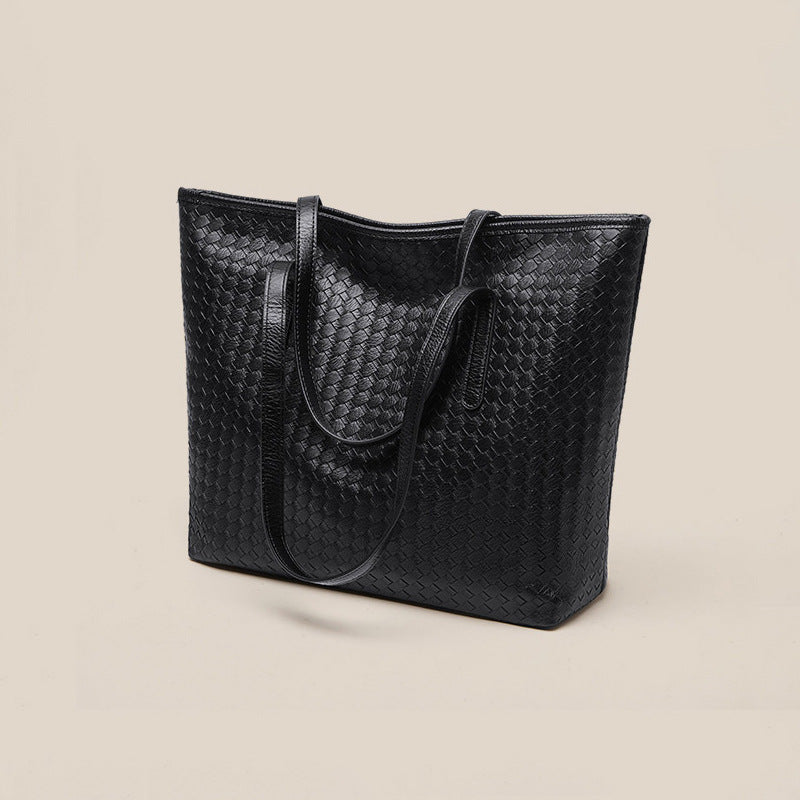 Woven Leather Tote Bag Bowlift