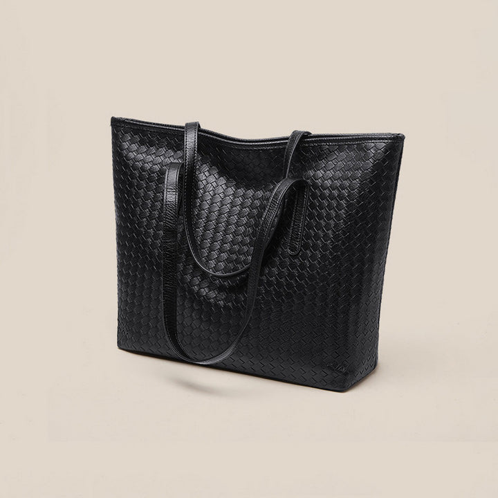 Woven Leather Tote Bag Bowlift