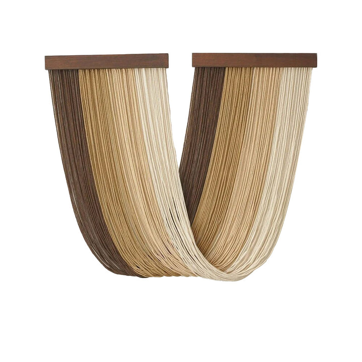 More elegant macrame wall hanging with wooden frame