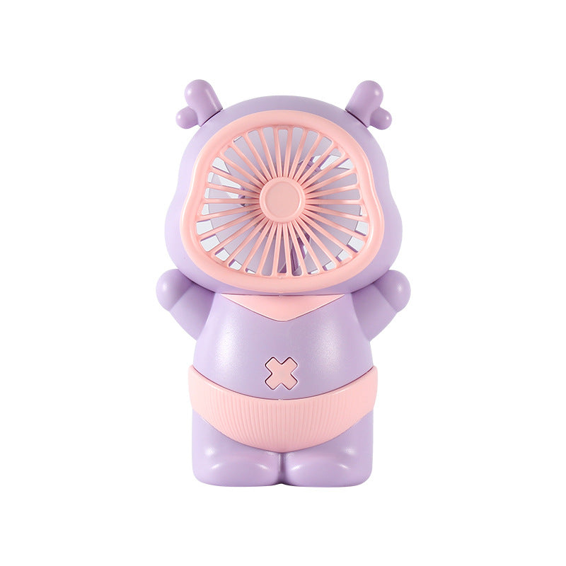 Women's Portable Mini Fan in Bear Design Bowlift