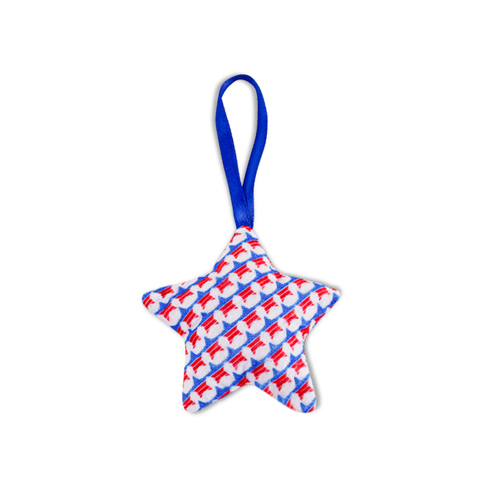 Unisex star-shaped hanging decoration made of soft felt with US flag pattern Bowlift