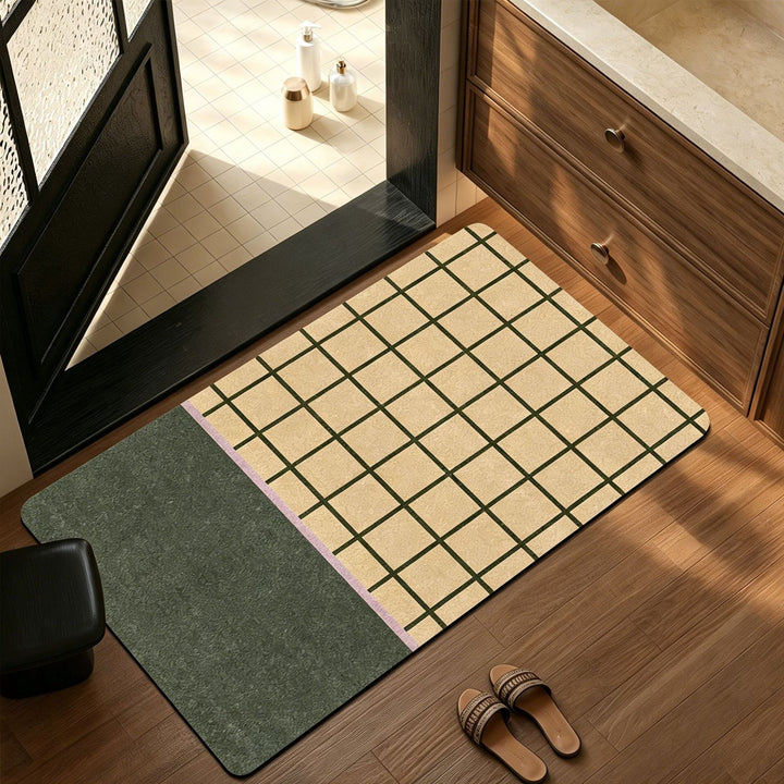 Stylish Geometric Pattern Bath Mat Bowlift