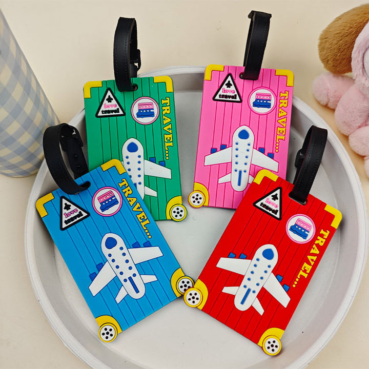 Unisex Luggage Tag in Fun Airplane Design Bowlift