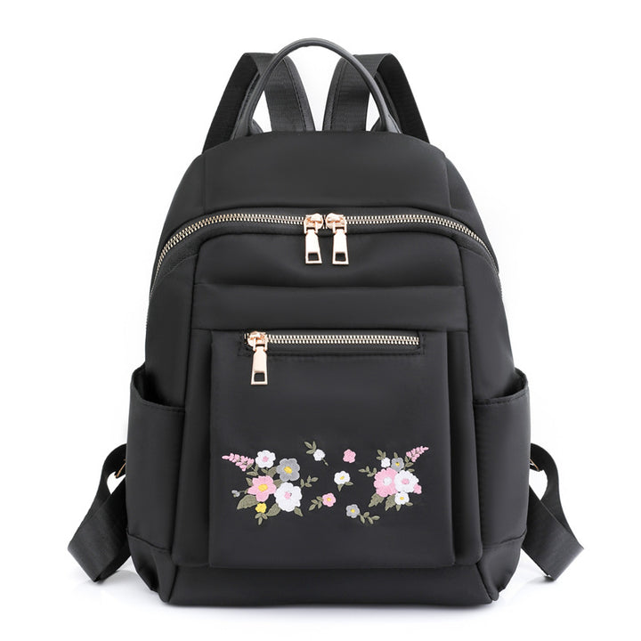 Floral Embroidered Backpack Bowlift