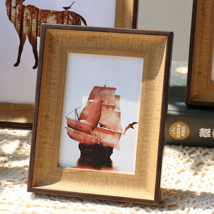 Vintage Wooden Artwork Frame for Home Display