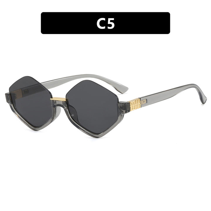 Women's fashionable sunglasses with trendy hexagonal frame and protective lenses Bowlift