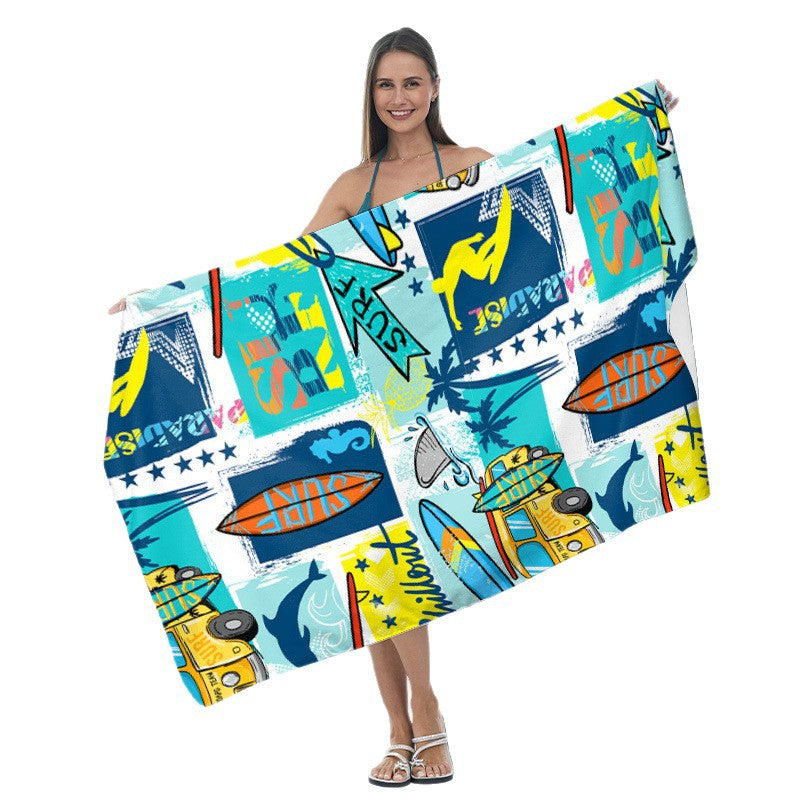 Beach towel with striking surf design Bowlift