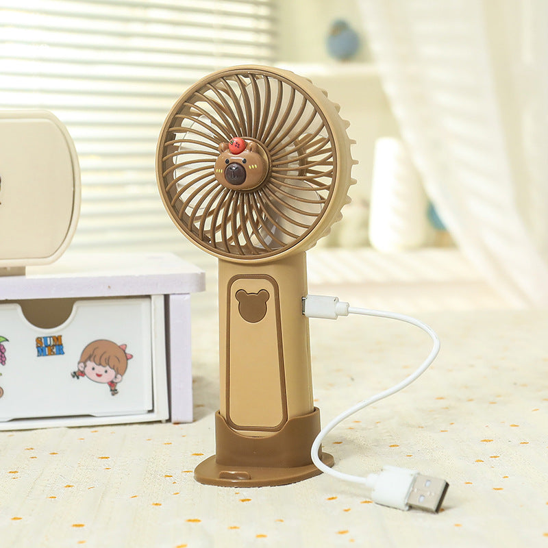 Ladies portable table fan with playful animal design Bowlift