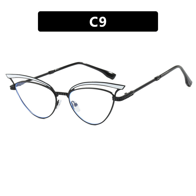 Women's Cat-Eye Glasses with Filigree Design Element Bowlift