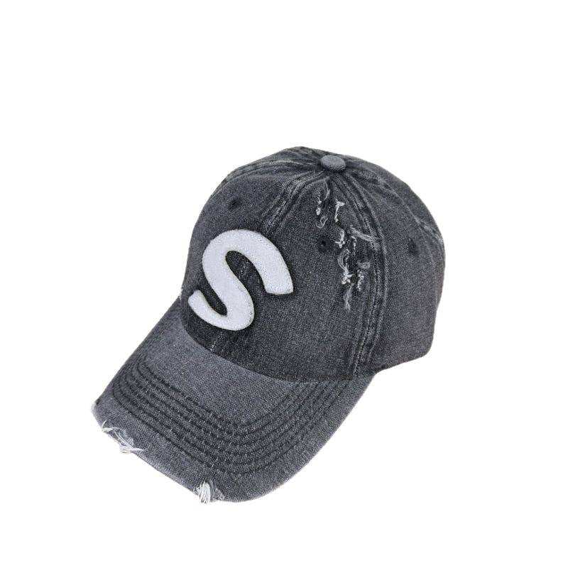 Women's Distressed Graphic Logo Baseball Cap Bowlift