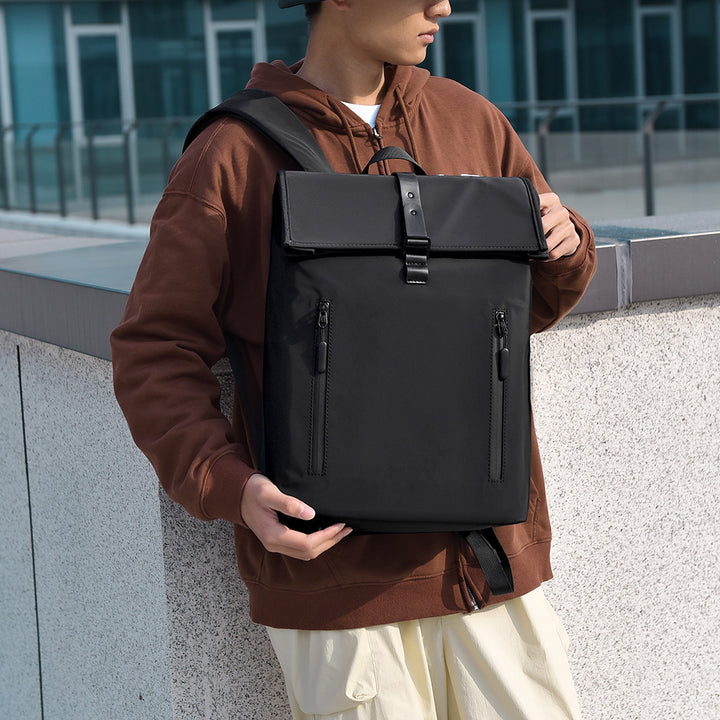 Stylish Waterproof Roll-Top Backpack Bowlift