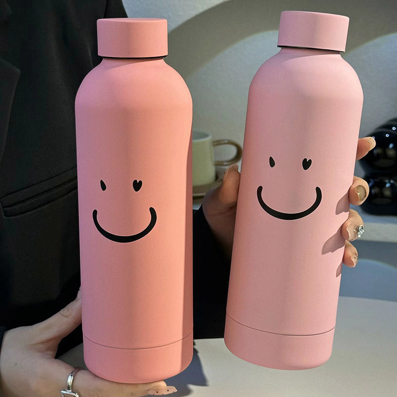 Women’s Insulated Bottle with Cheerful Smiley Design Bowlift