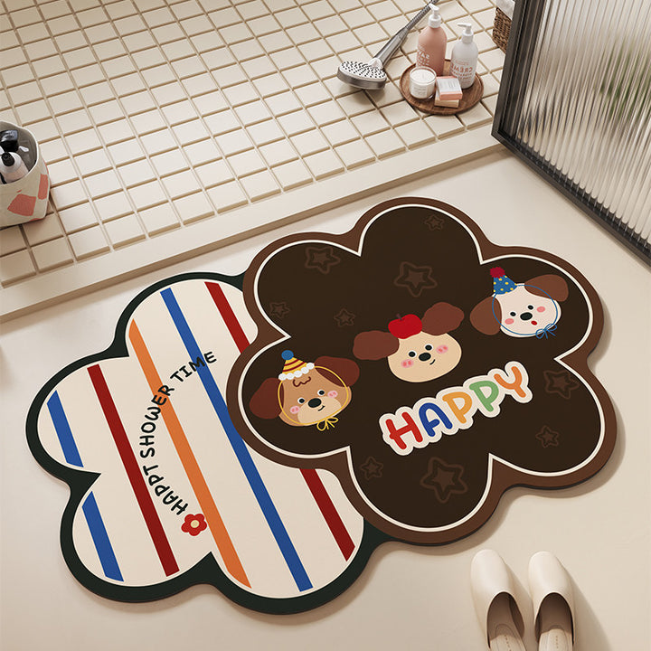 Fun Elephant-Themed Bath Mat Bowlift