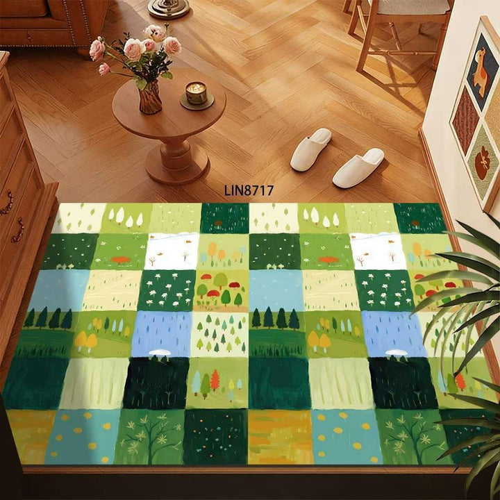 Floral Pattern Decorative Floor Mat Bowlift