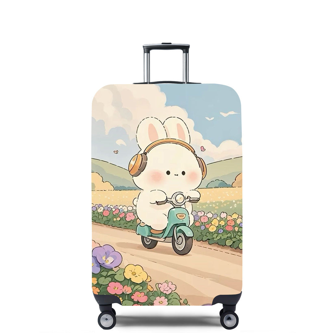 Unisex Hard Shell Suitcase with Creative Travel Motif Bowlift