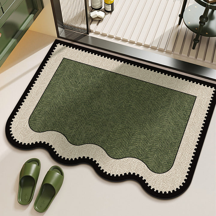 Elegant Herringbone Pattern Area Rug Bowlift