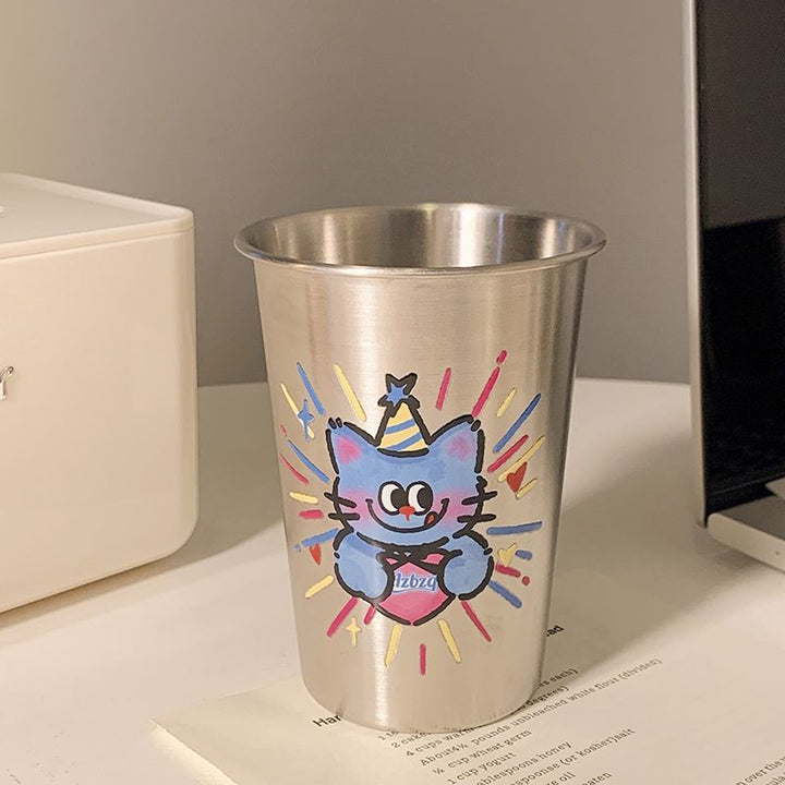 Stainless Steel Drinking Cup with Playful Character Design Bowlift