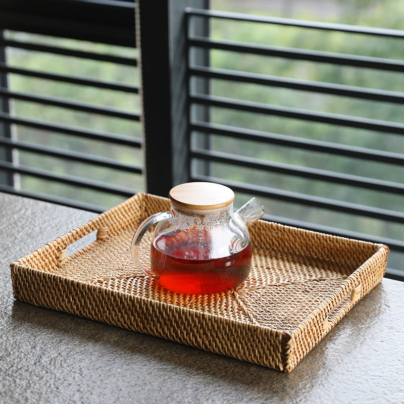 Handwoven Serving Tray with Ergonomic Handles Bowlift