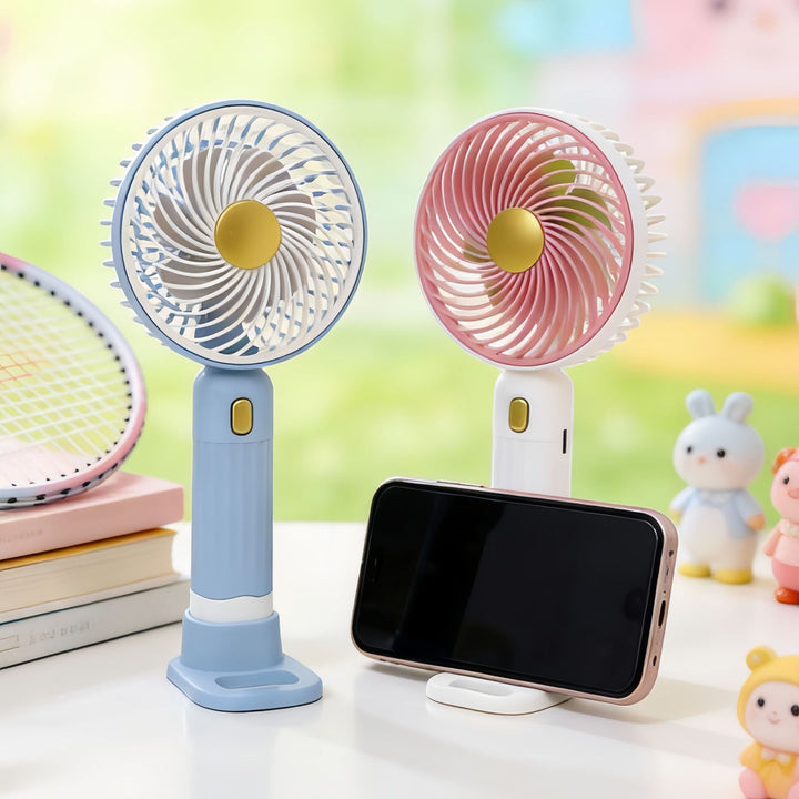 Women Portable Mini Hand Fan with USB Charging Function and Multiple Speed Levels Bowlift