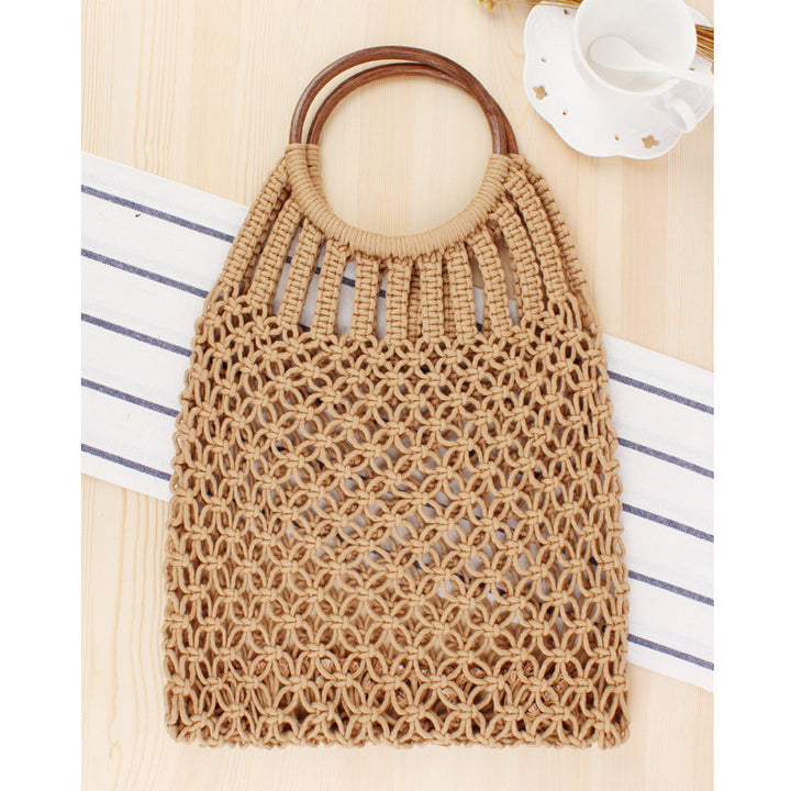Tote bag with braided net design and practical inner bag Bowlift