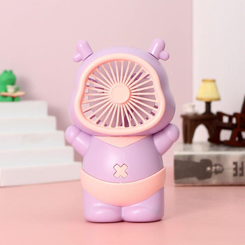 Women's Portable Mini Fan in Bear Design Bowlift