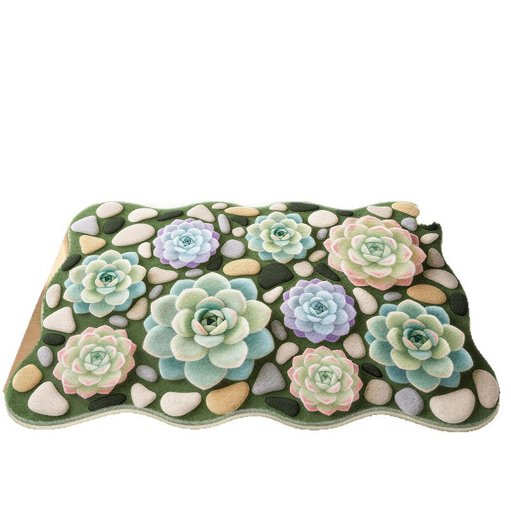 Floral-Themed Memory Foam Bath Mat Bowlift