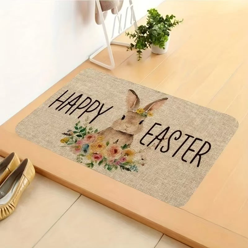 Floral Themed Welcome Mat Bowlift