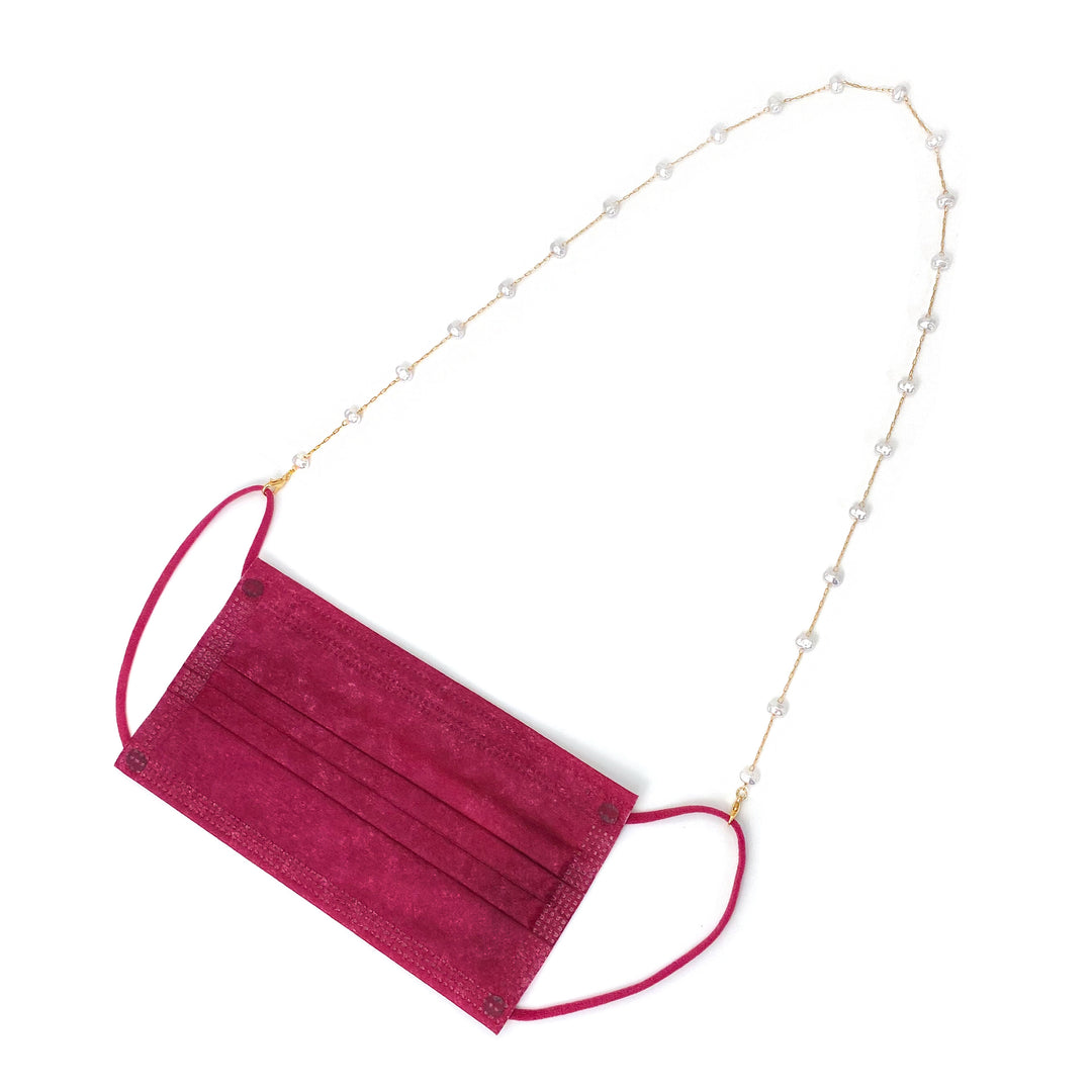 Pearl-Embellished Eyewear Chain Bowlift