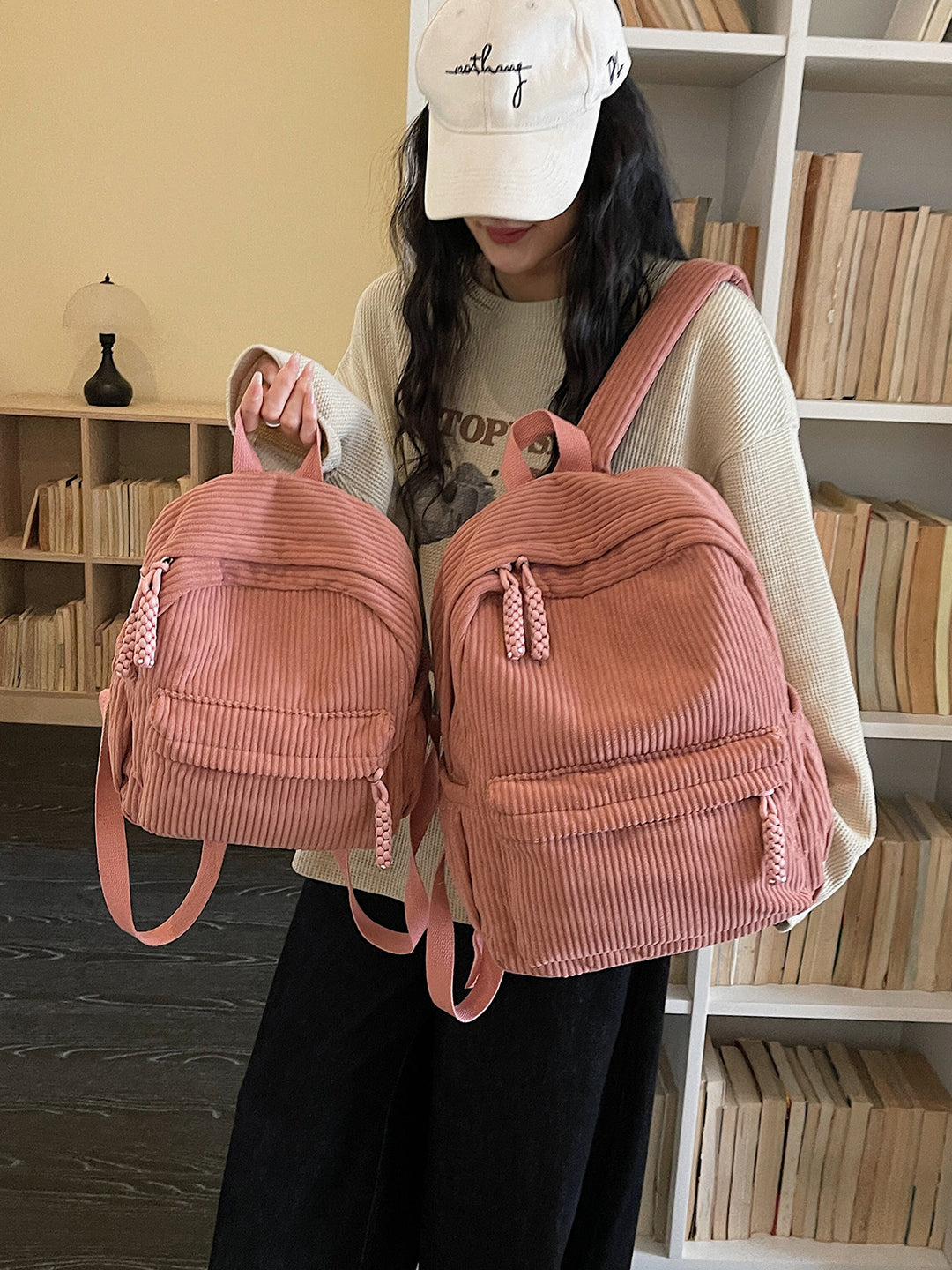 Cord-Backpack with Comfortable Straps Bowlift