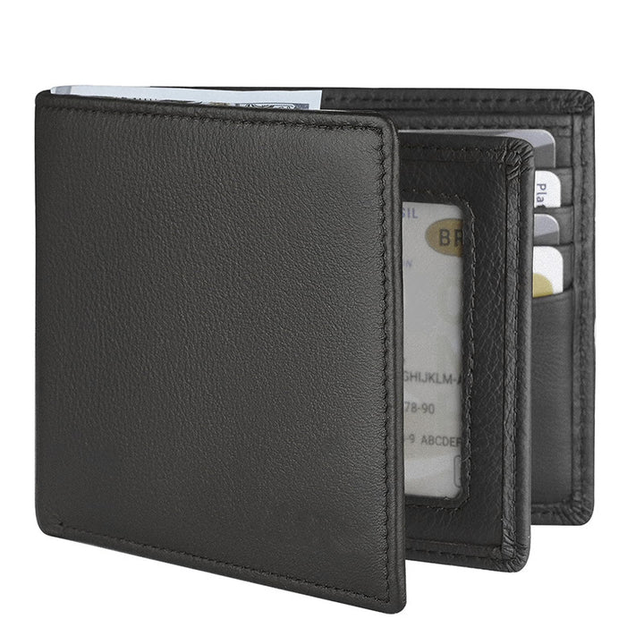 Dual-Compartment Leather Wallet Bowlift