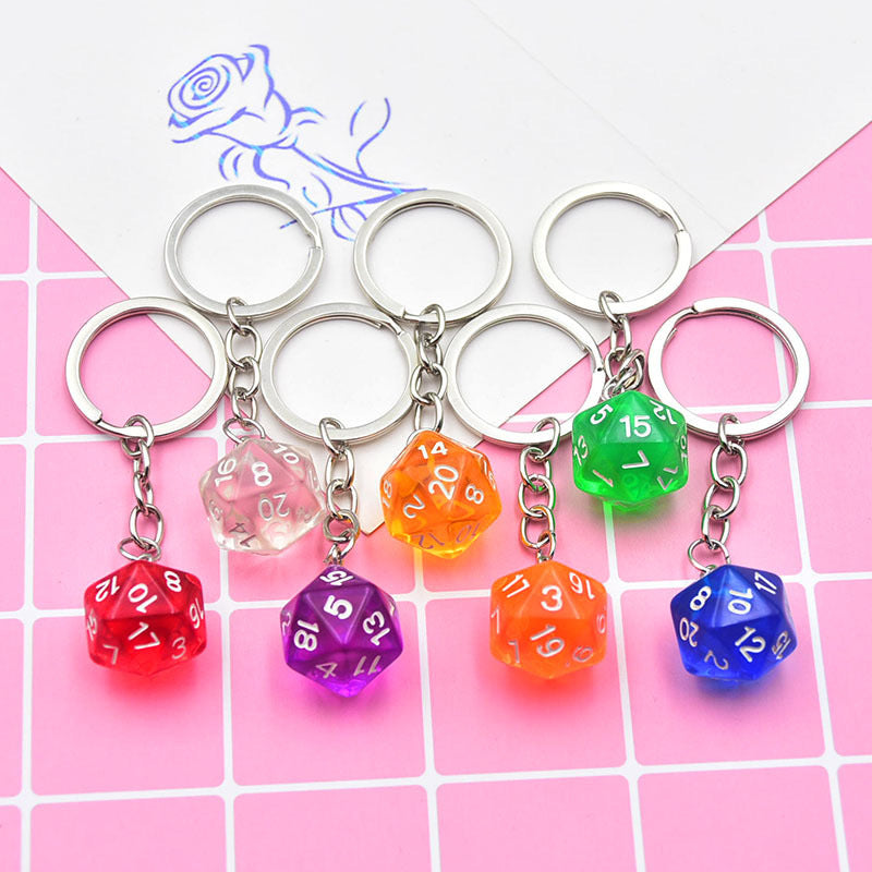 Dice-Themed Keychain Bowlift