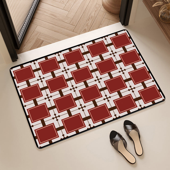 Geometric Pattern Bath Mat Bowlift