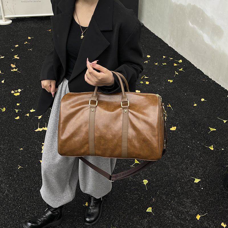 Premium Leather Travel Duffle Bag Bowlift