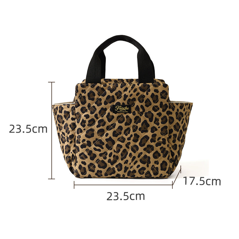 Insulated Heart Print Lunch Tote Bowlift