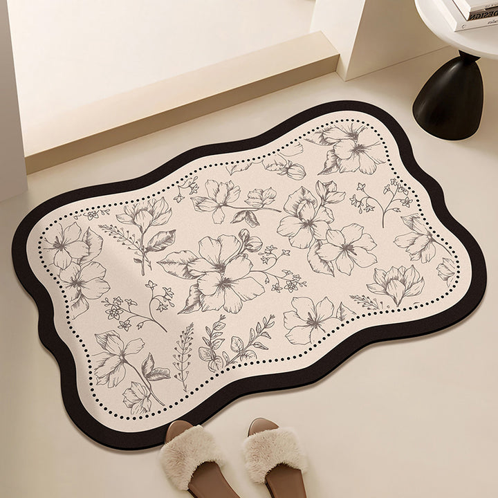 Floral-Printed Bath Runner Bowlift