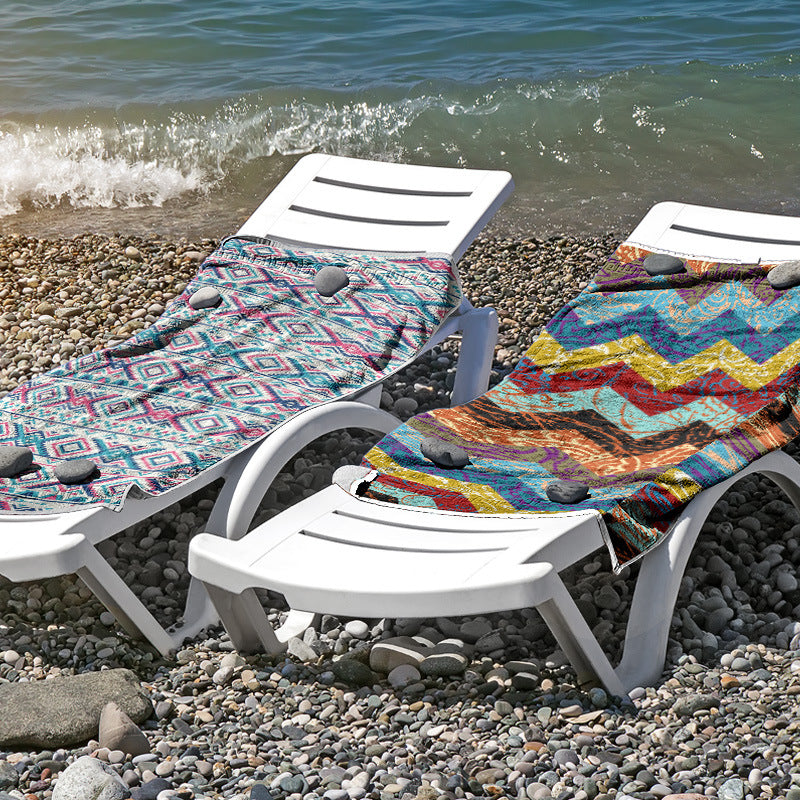Beach towel made of skin-friendly microfiber with a creative pattern mix Bowlift