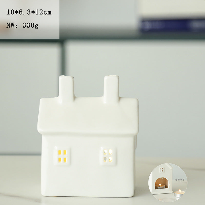 Ceramic House-Shaped Candle Holder Bowlift